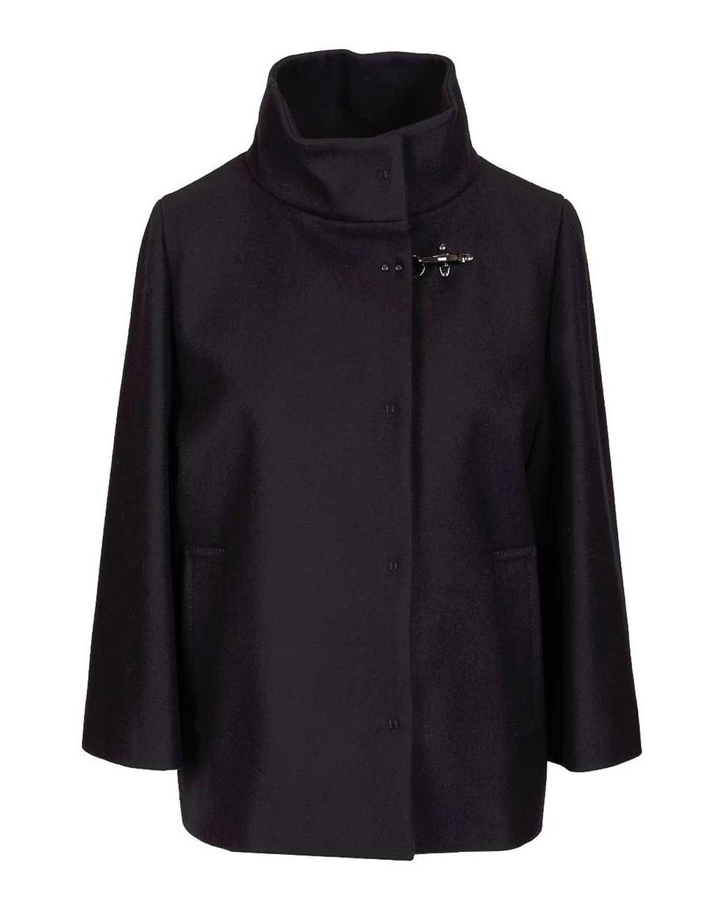 Fay Blue Wool Cape