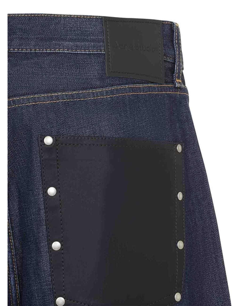 Acne Blue 1981 Dive Leather Jeans for men
