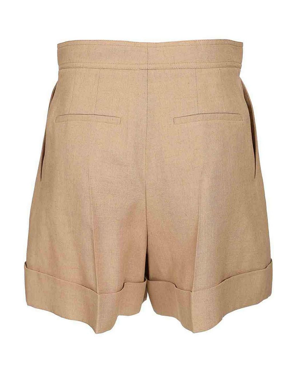 Valentino Garavani Natural Linen And Viscose Shorts