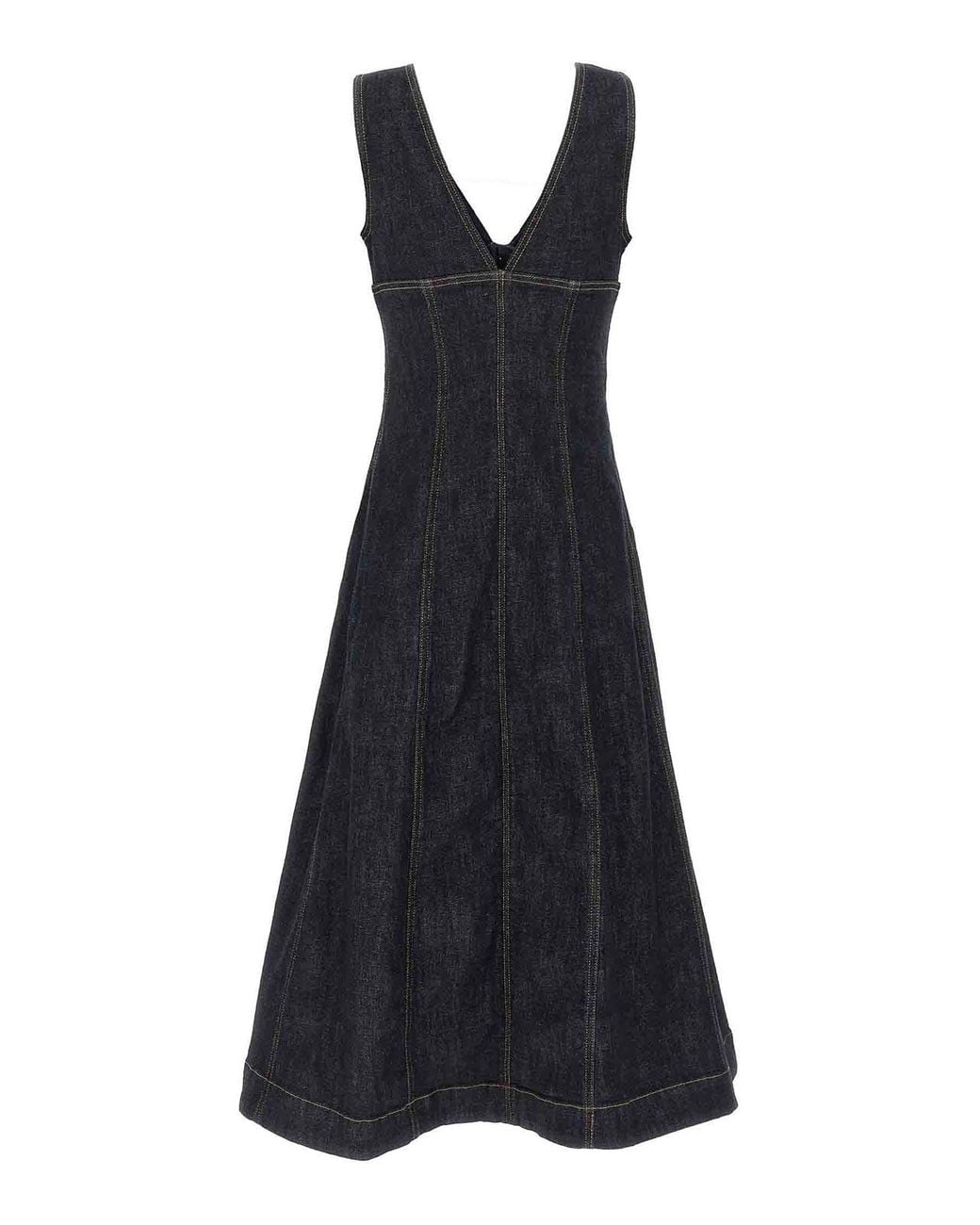 Self-Portrait Blue Denim Midi' Dress