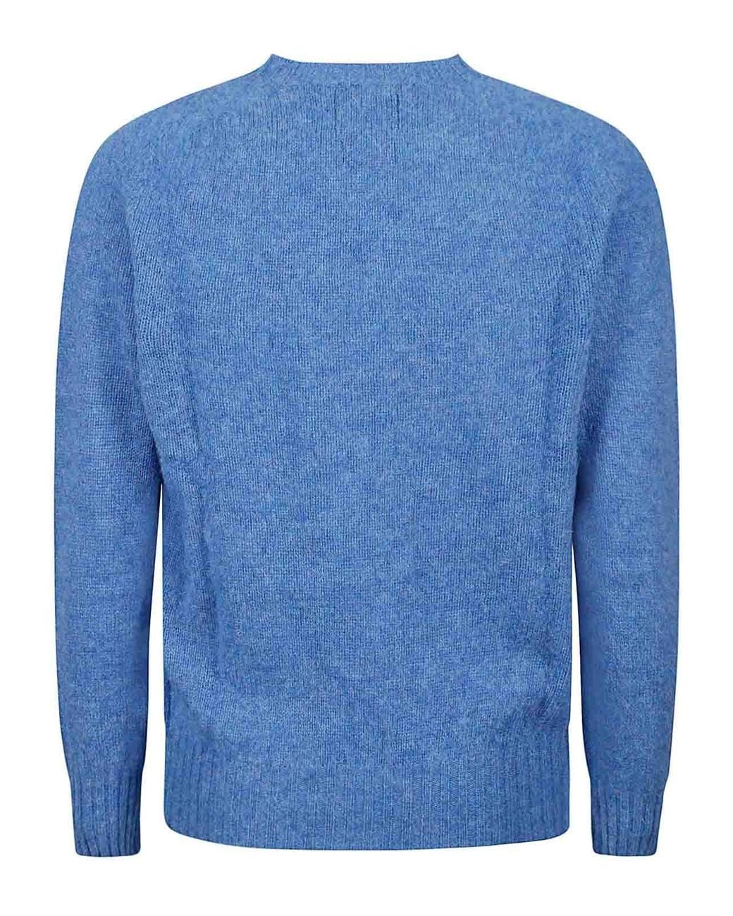 Howlin' By Morrison Blue Wool Crewneck Pullover for men