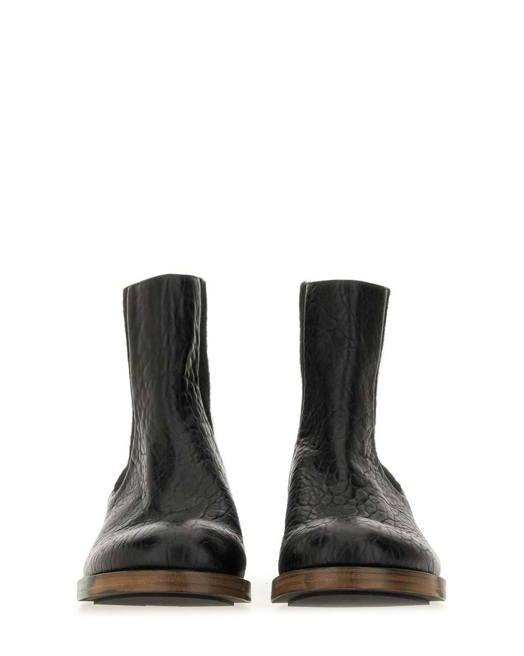 Uma Wang Lederstiefel in Black für Herren