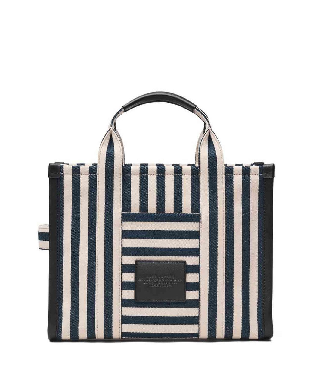 Marc Jacobs Black The Tote Bag With And Stripes