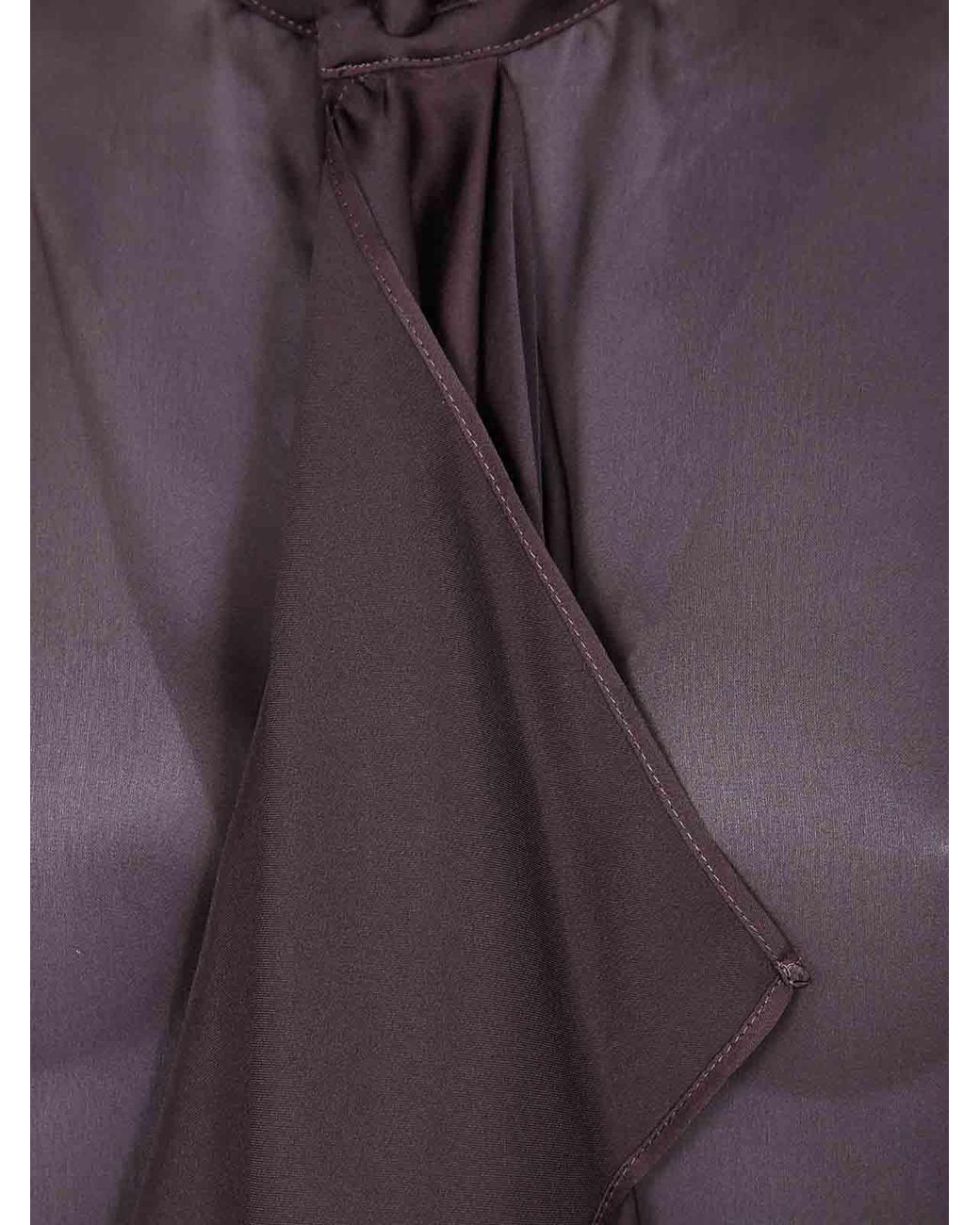 Sacai Purple Turtle Neck Satin Dress