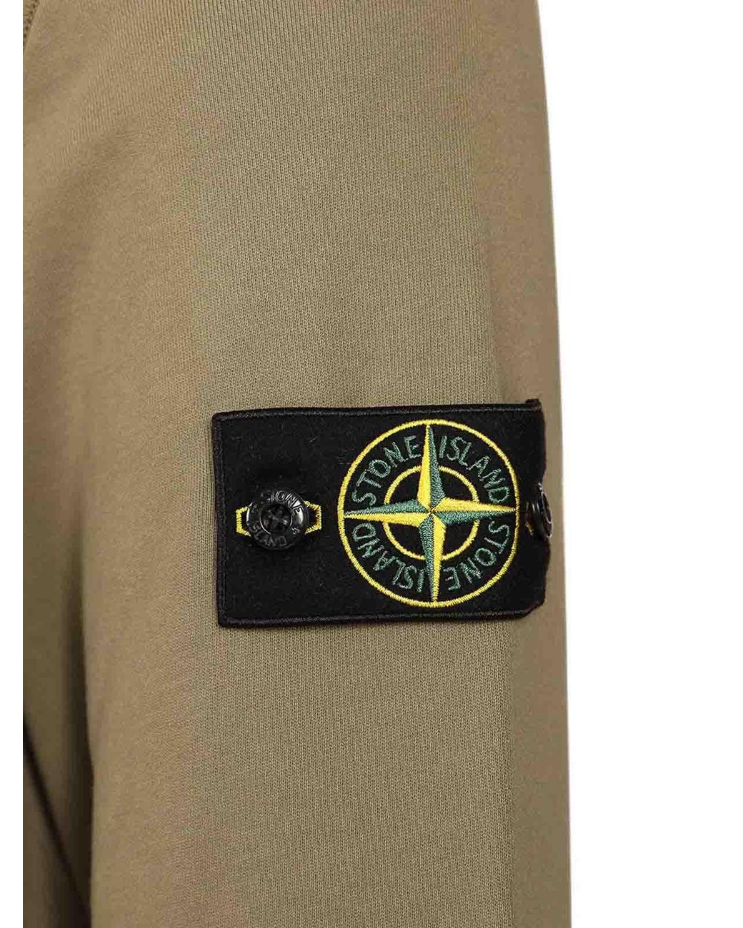 Stone Island Green Organic Cotton Sweatshirt for men