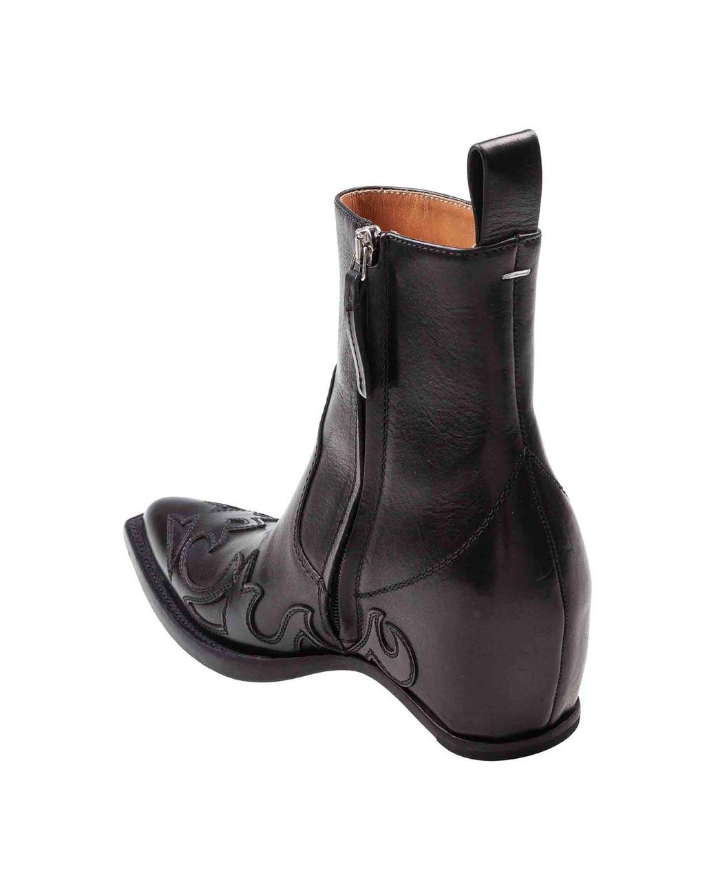 Maison Margiela Black Hell-Less Western Flame Boots H45