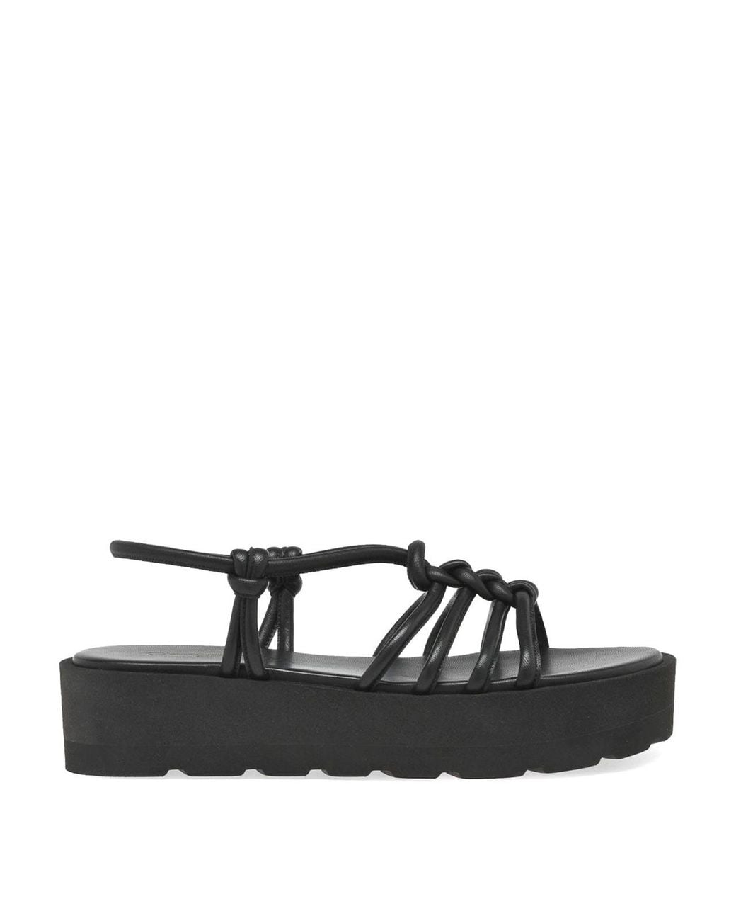 Gianvito Rossi Black Hebe Leather Sandals