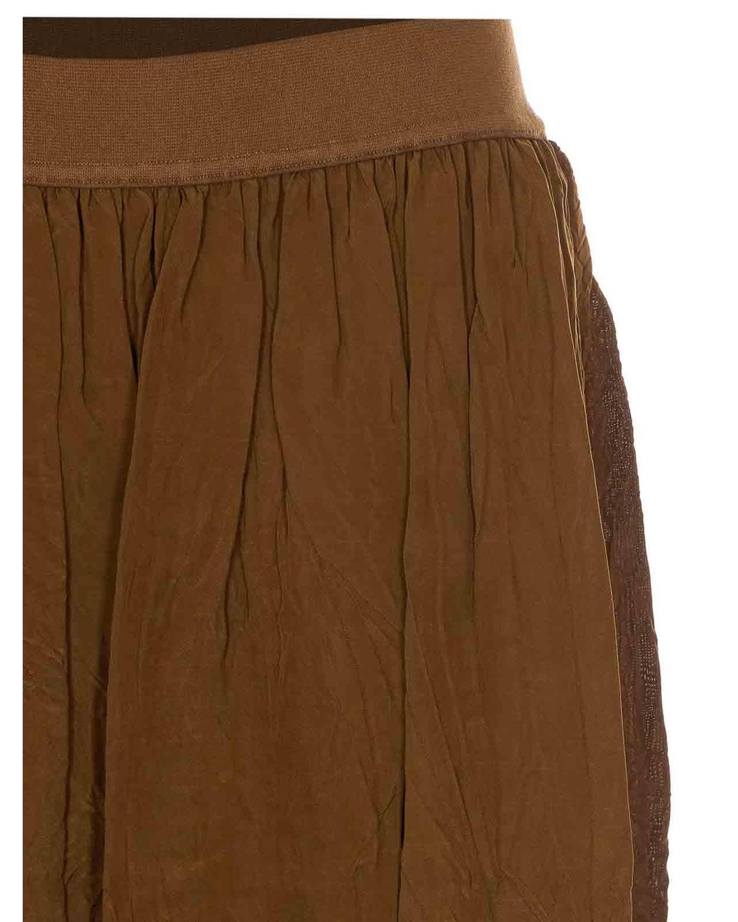 Uma Wang Brown Mustard Gillian Skirt