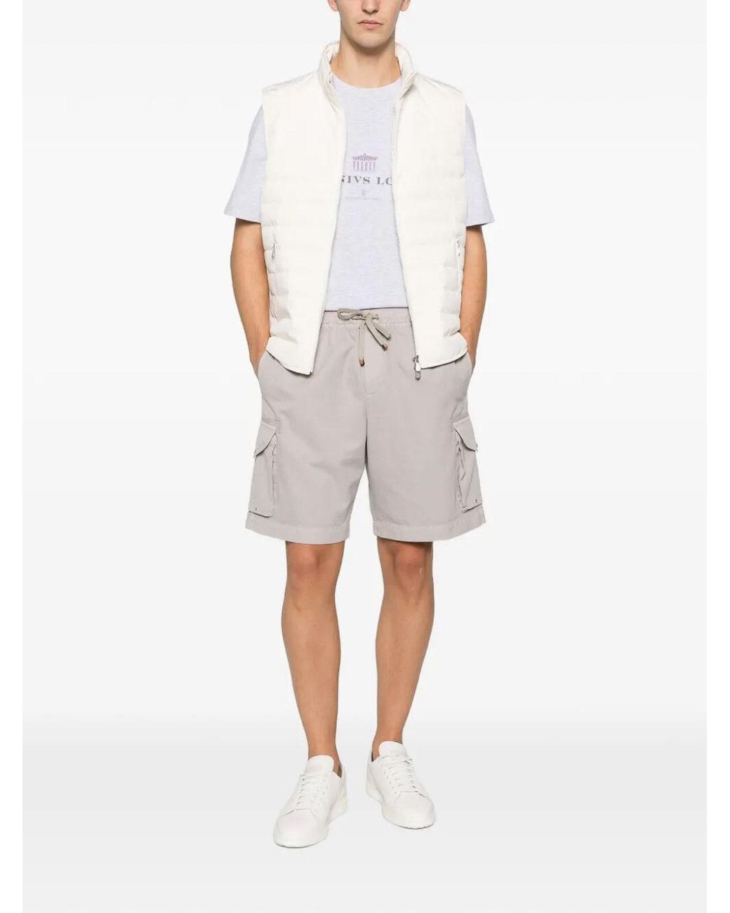 Brunello Cucinelli White Crew-Neck T-Shirt for men