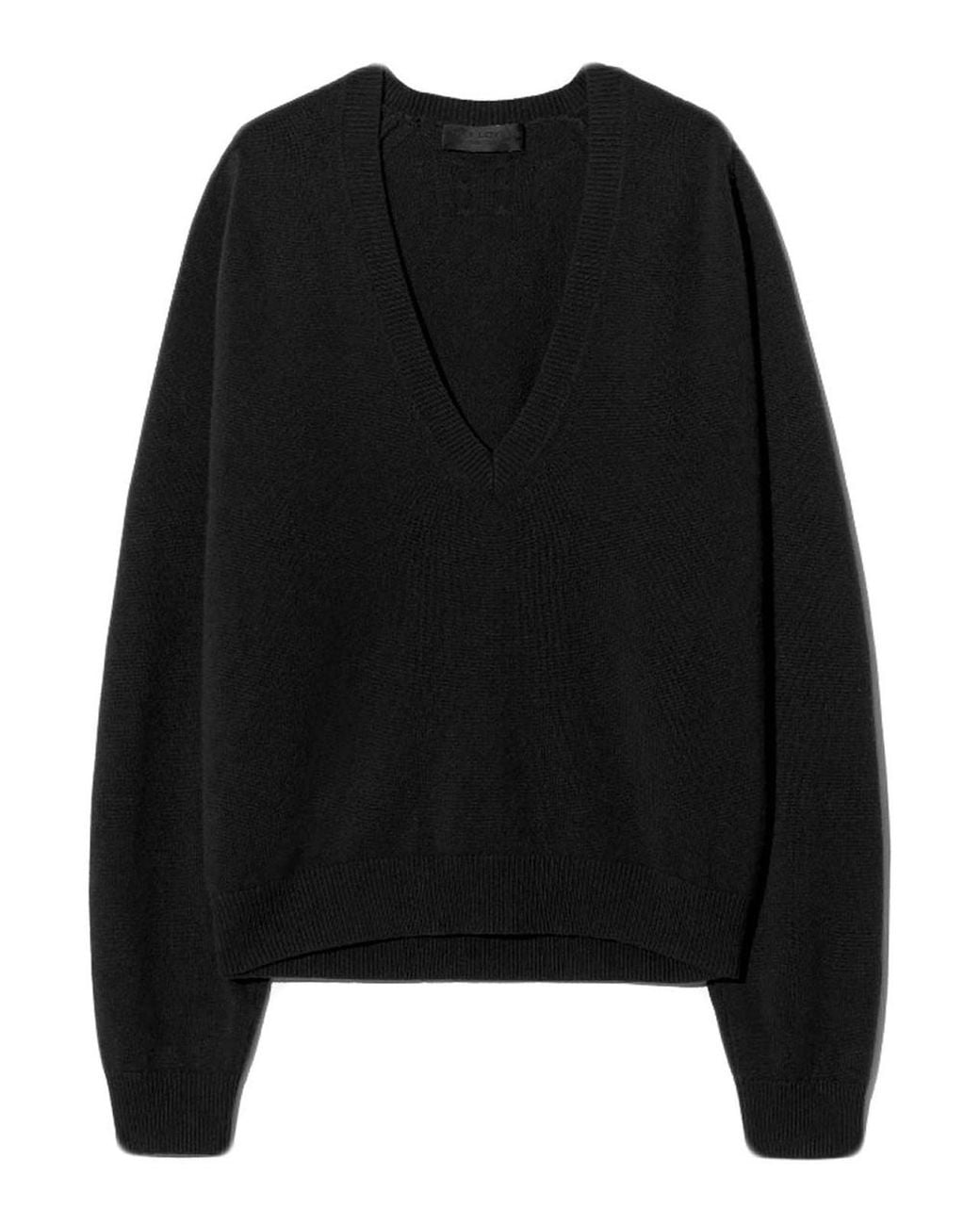Nili Lotan Black 'Feron' V Neck Sweater