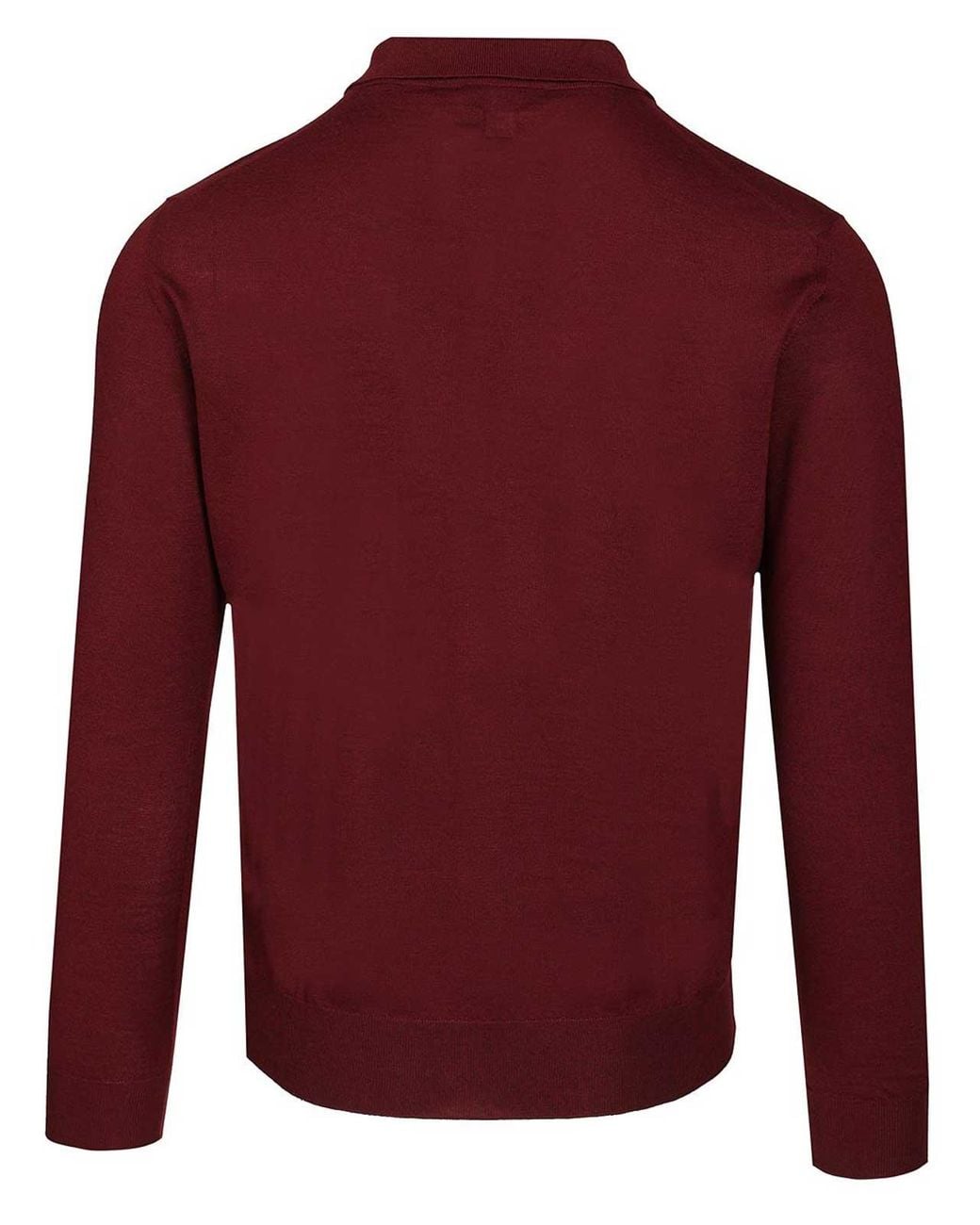 Fedeli Red Long-Sleeved Polo Shirt for men