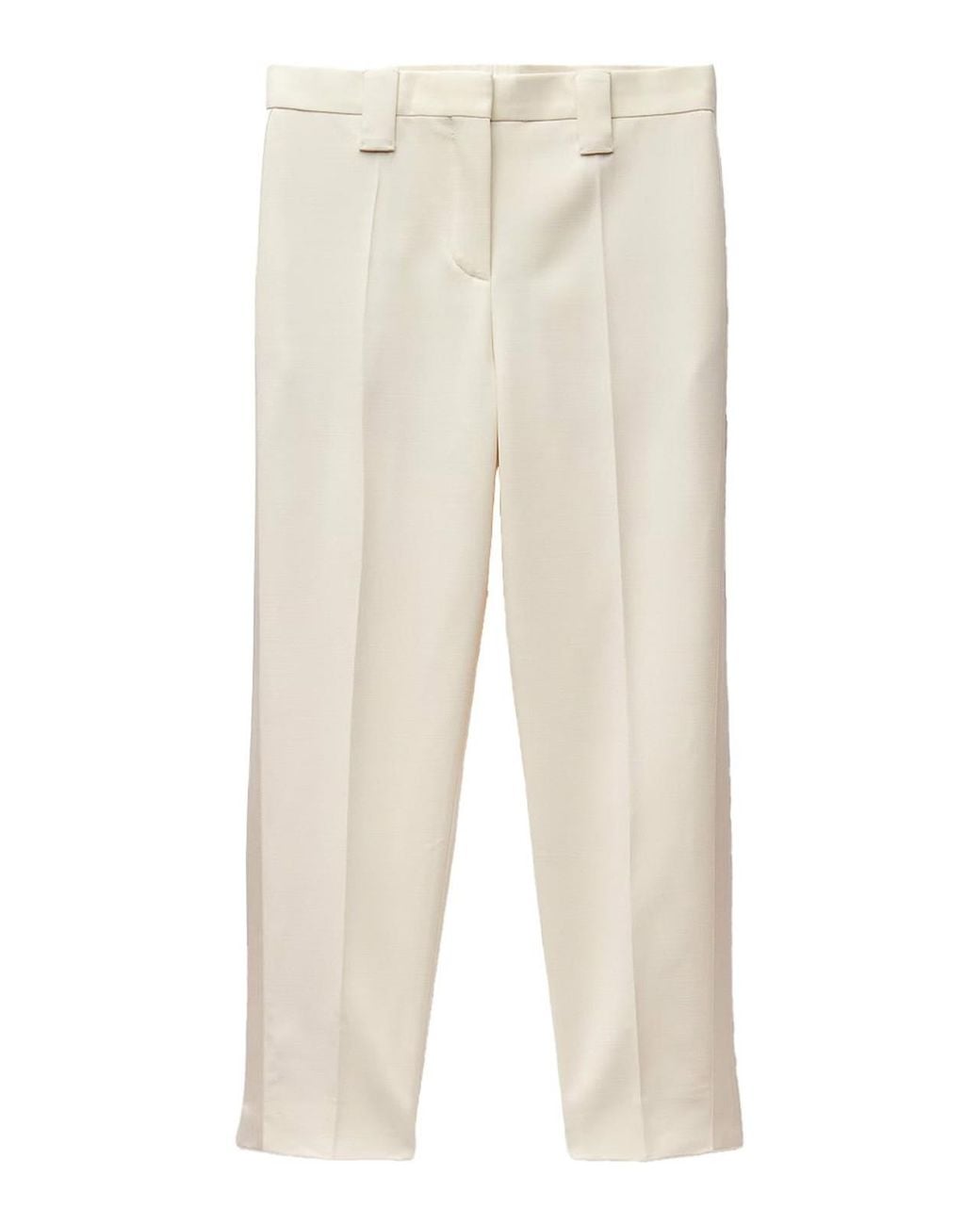 Versace Natural Stretch Wool Trousers