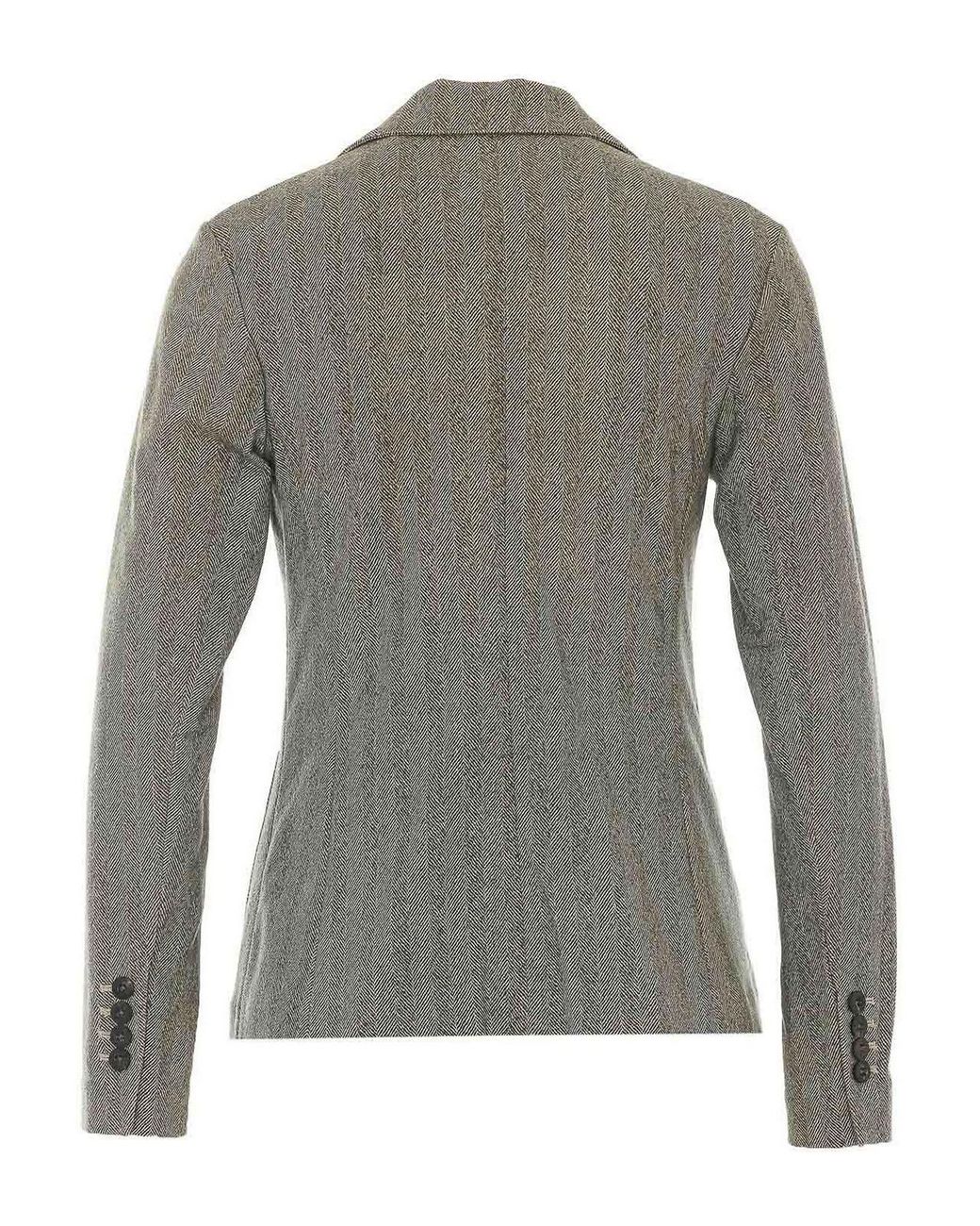 Circolo 1901 Gray Single Breasted Button Jacket