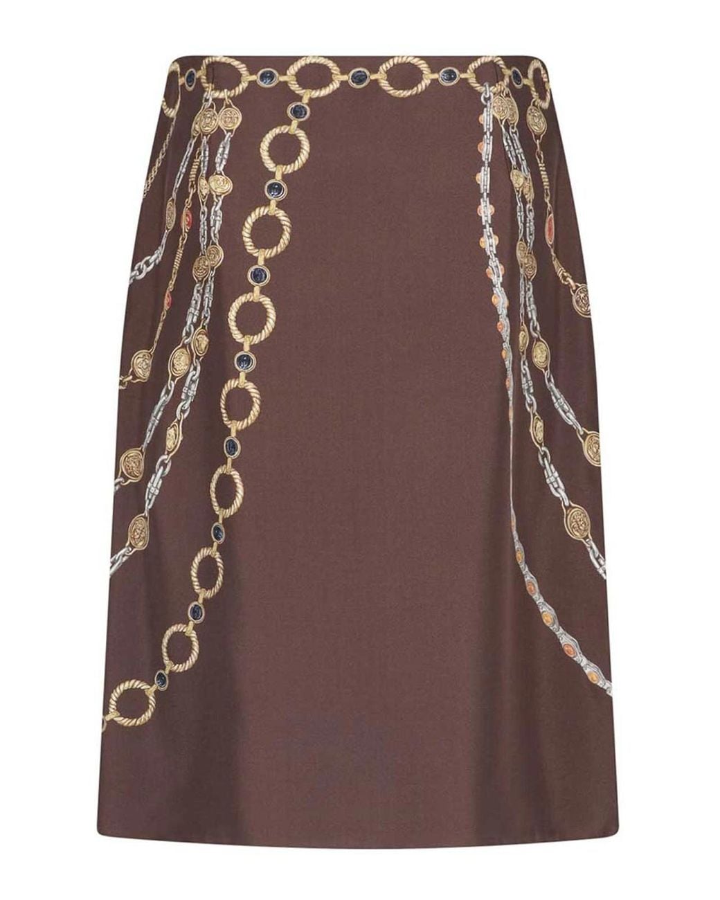Jupe Midi Versace en coloris Brown
