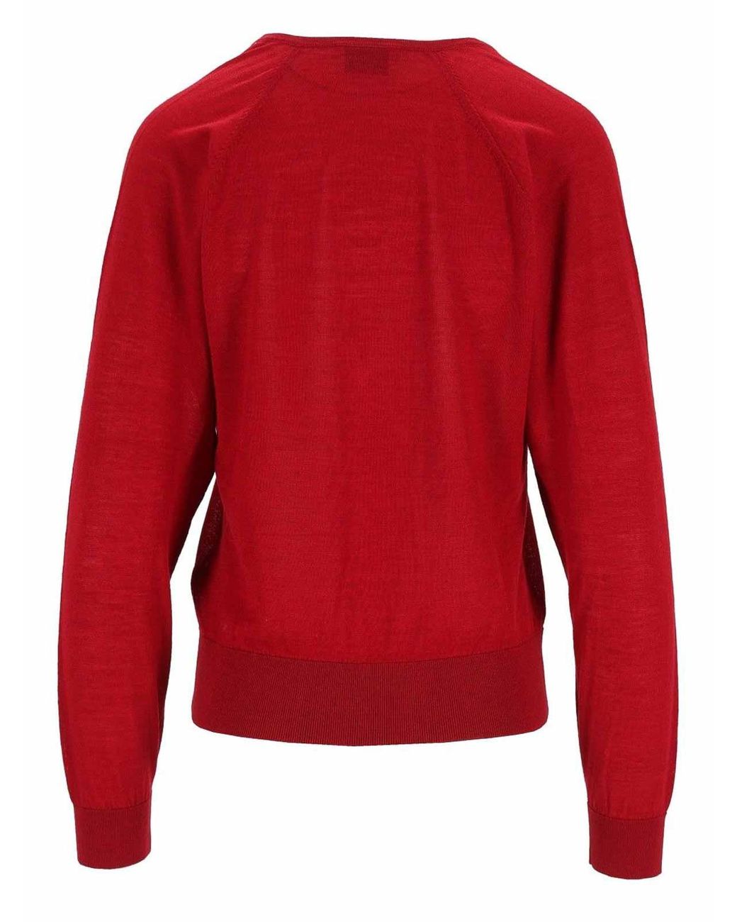 Forte_forte Red V-Neck Sweater