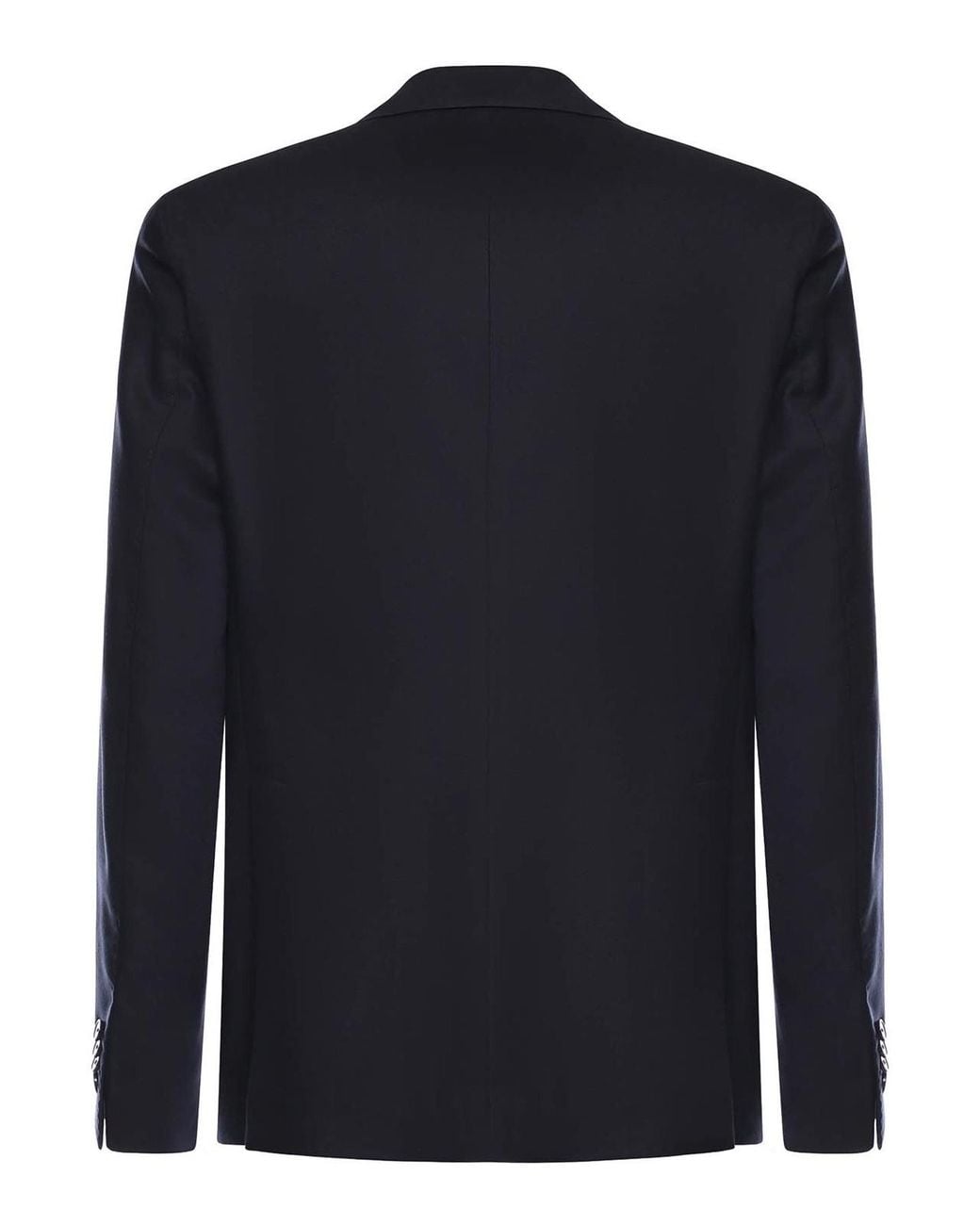Lubiam Blue Double-Breasted Wool Blazer for men