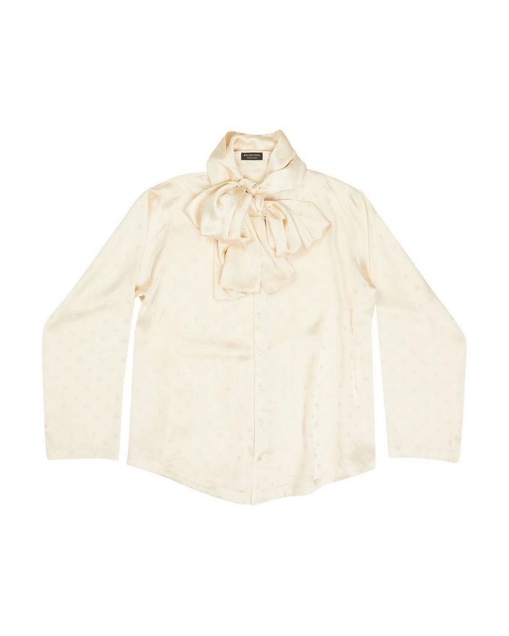 Balenciaga White Long Sleeve Hooded Blouse