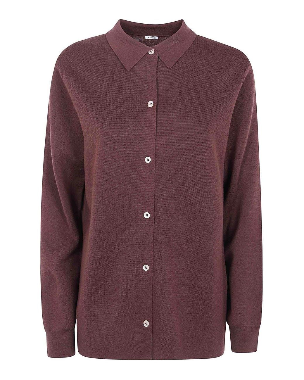 Aspesi Purple Polo Neck Sweater