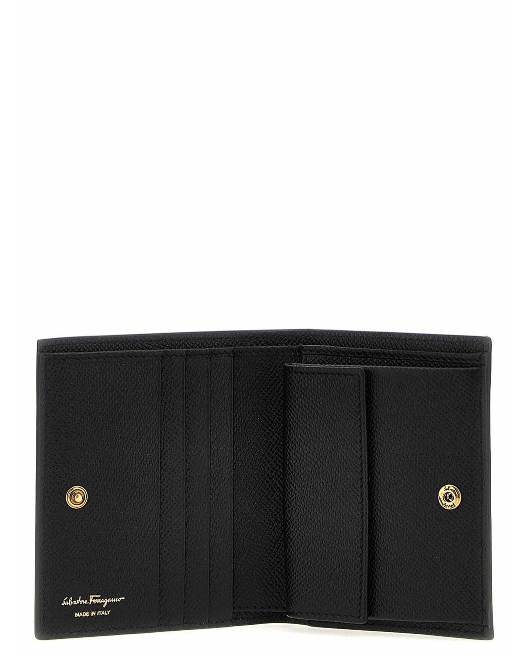 Ferragamo Black Compact Wallet