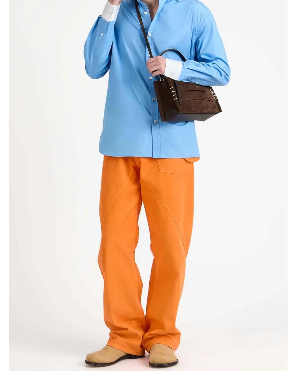 J.W. Anderson Brown Loafer Bag