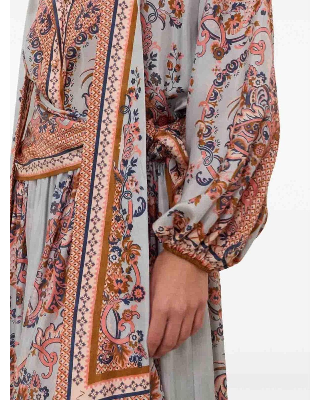 Zimmermann White Aster Tie Neck Blouse