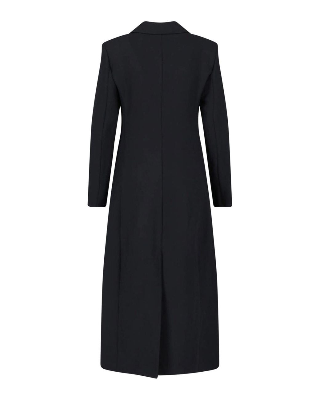 Jil Sander Black Single-Breasted Virgin Wool Coat