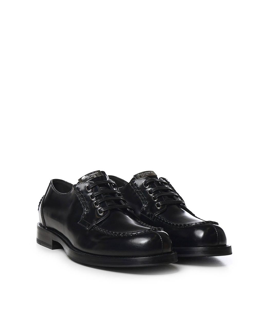 Dolce & Gabbana Black Leather Derby for men