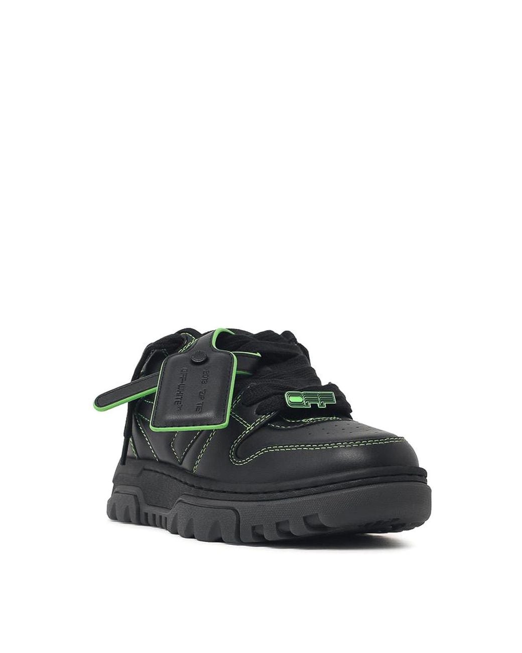 Off-White c/o Virgil Abloh Black Ooo Chunky Leather Blend Sneakers for men