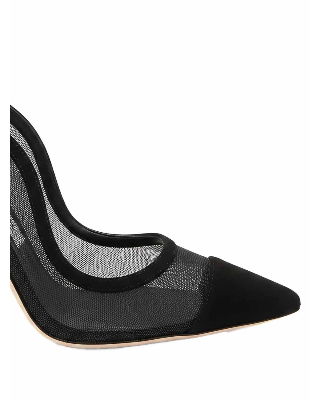 Jimmy Choo Black Escarpins Brigitte En Daim À Empiècement En Mesh