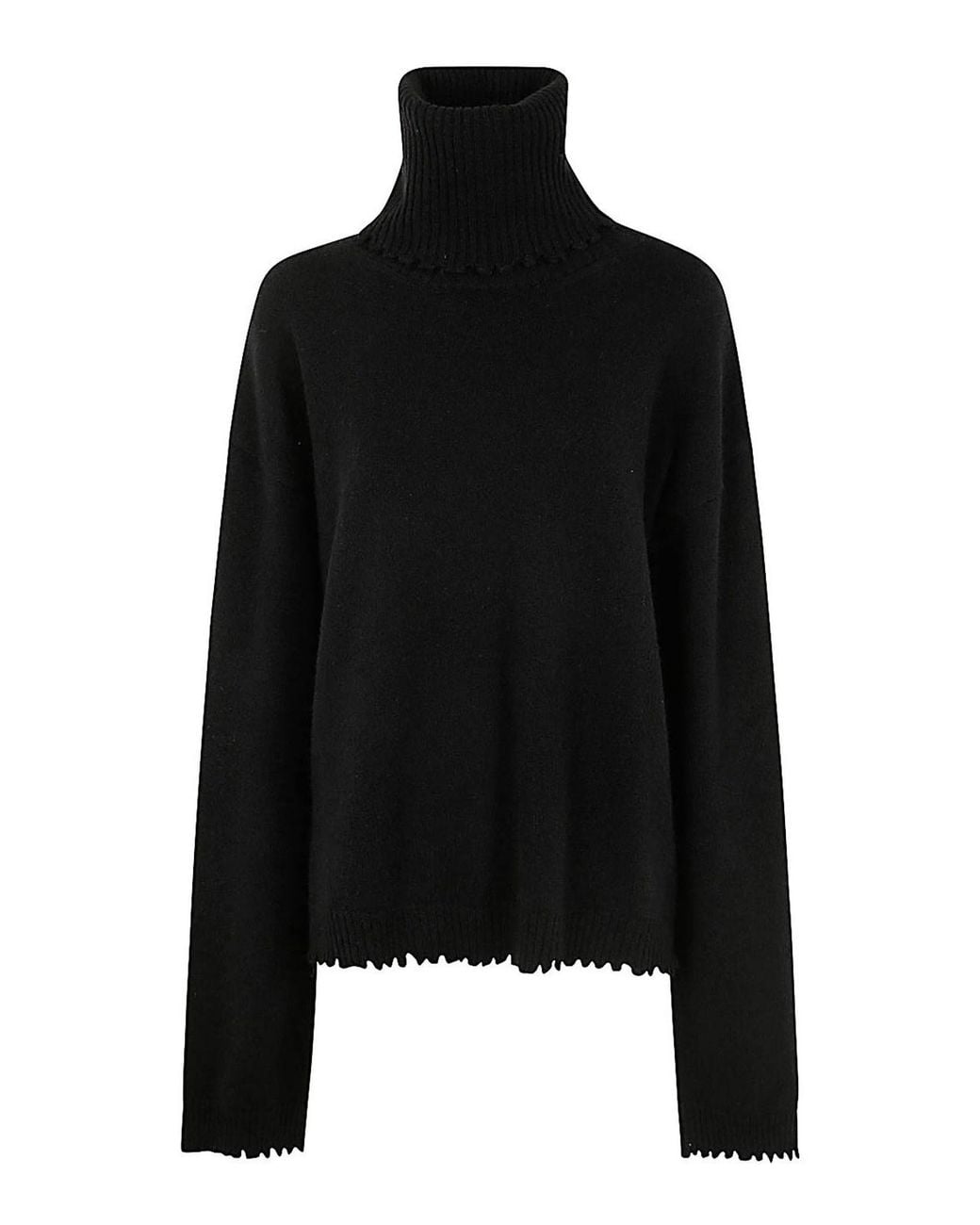 Uma Wang Black High Neck Top