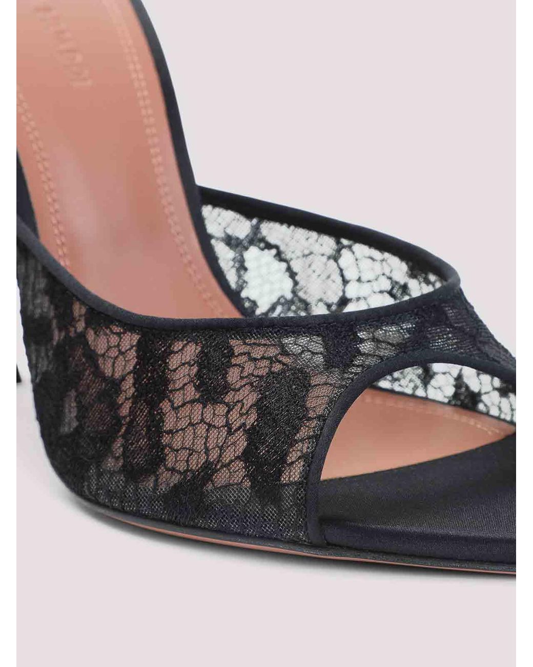 AMINA MUADDI Black Alexa Lace Slipper