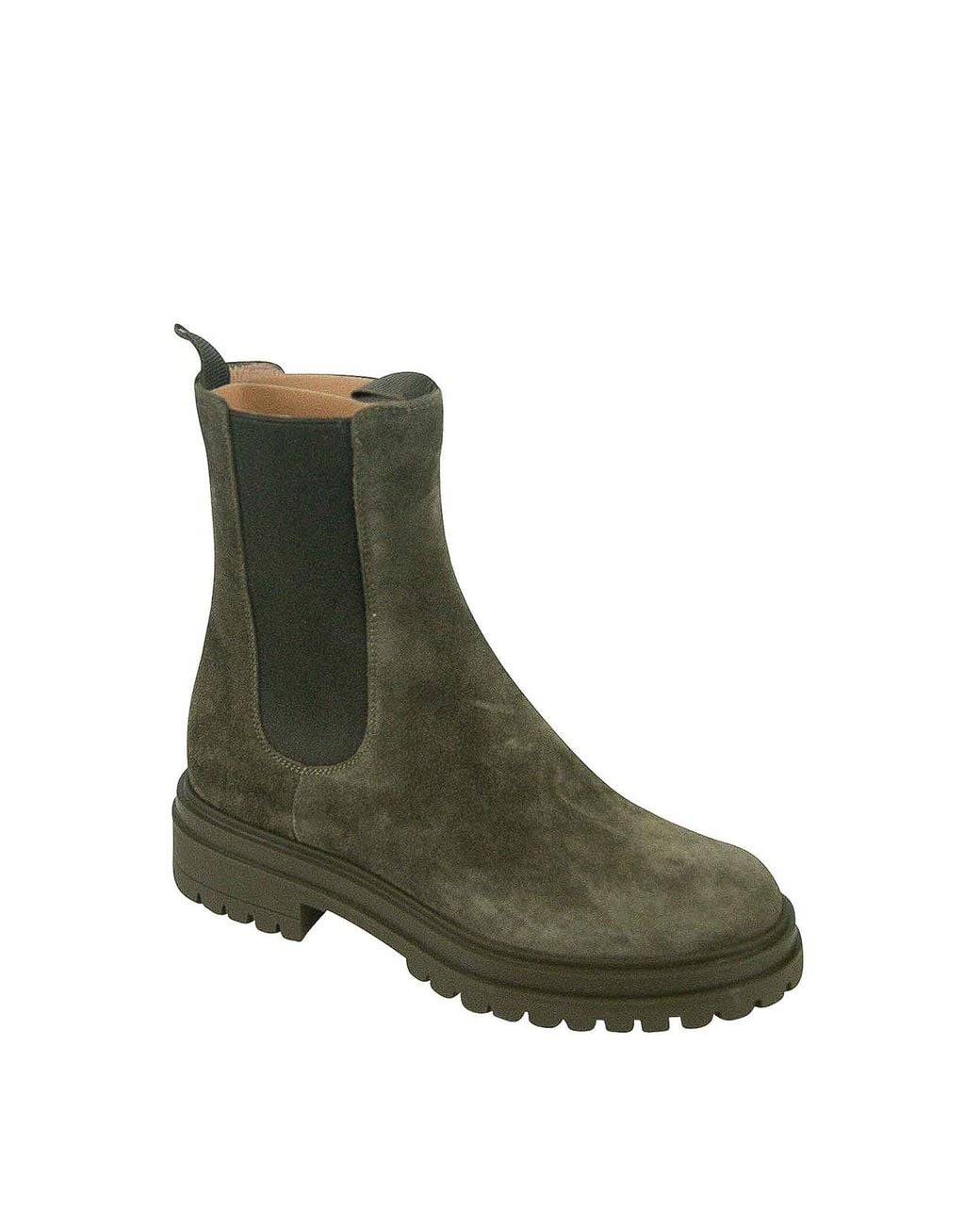 Gianvito Rossi Green Chelsea Boots