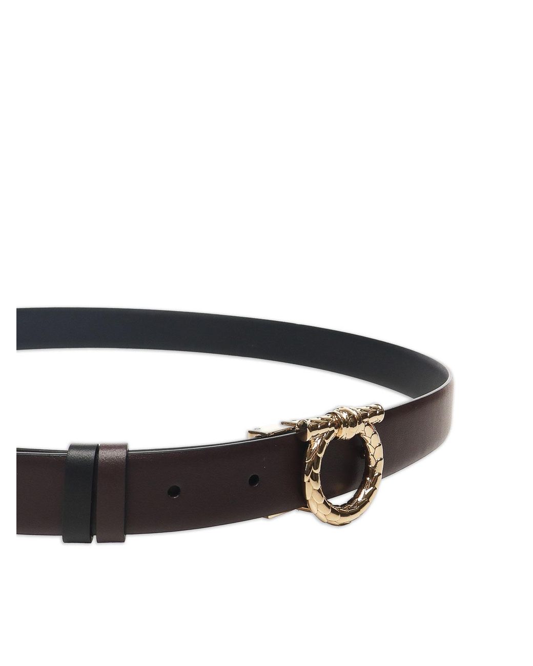 Ferragamo Black Leather Gancini Belt