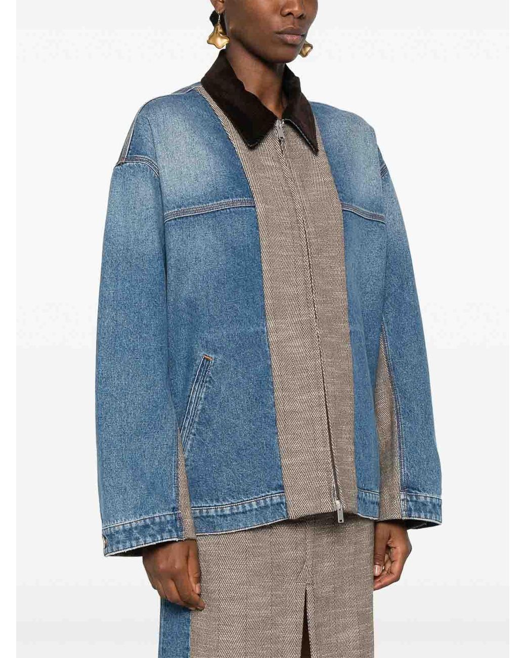 Stella McCartney Blue Tweed Denim Jacket
