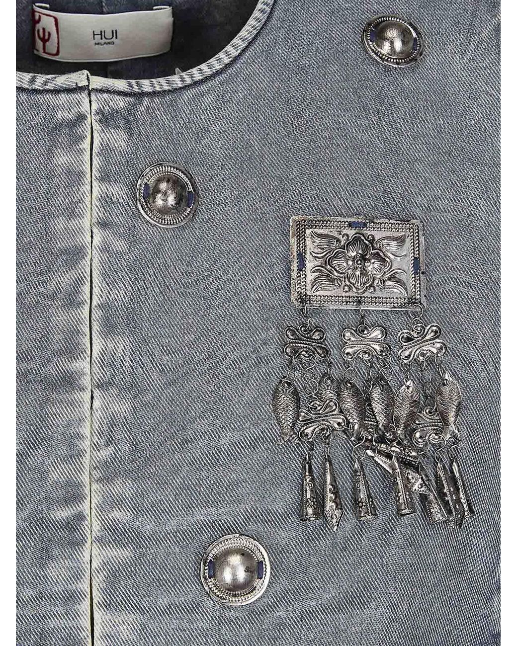HUI Gray Denim Vest