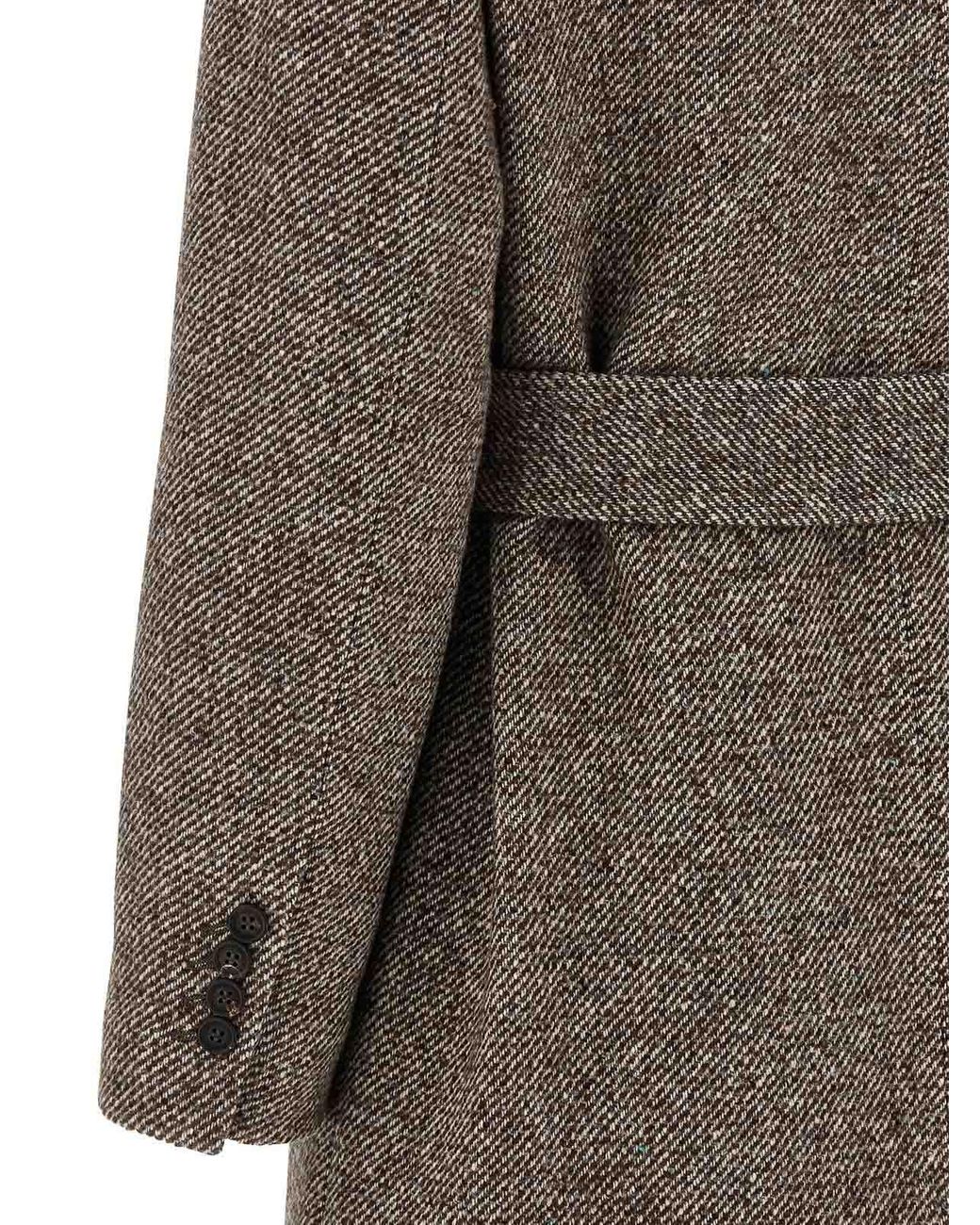 Brunello Cucinelli Gray Single-Breasted Coat
