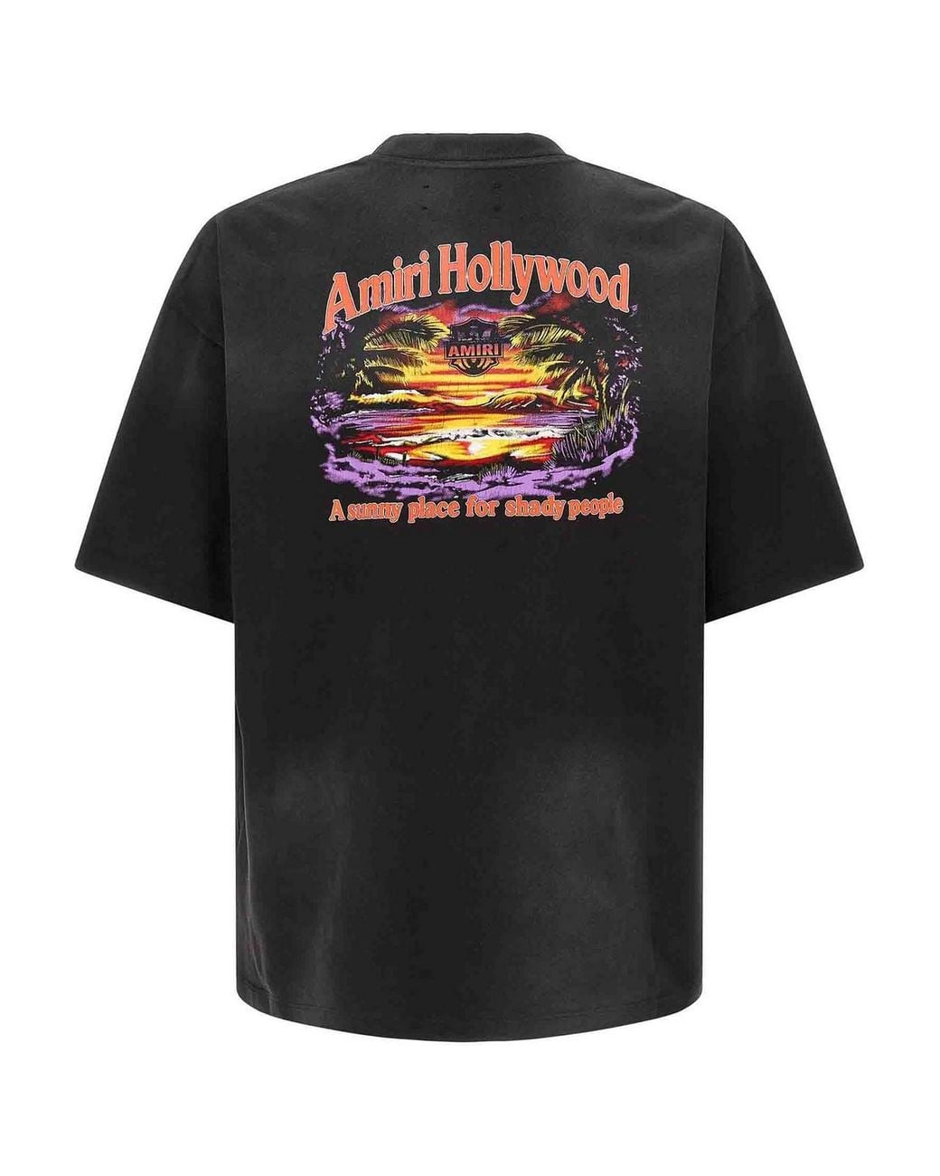 Amiri Black Sunny Place Skate Vintage Print T-Shirt for men