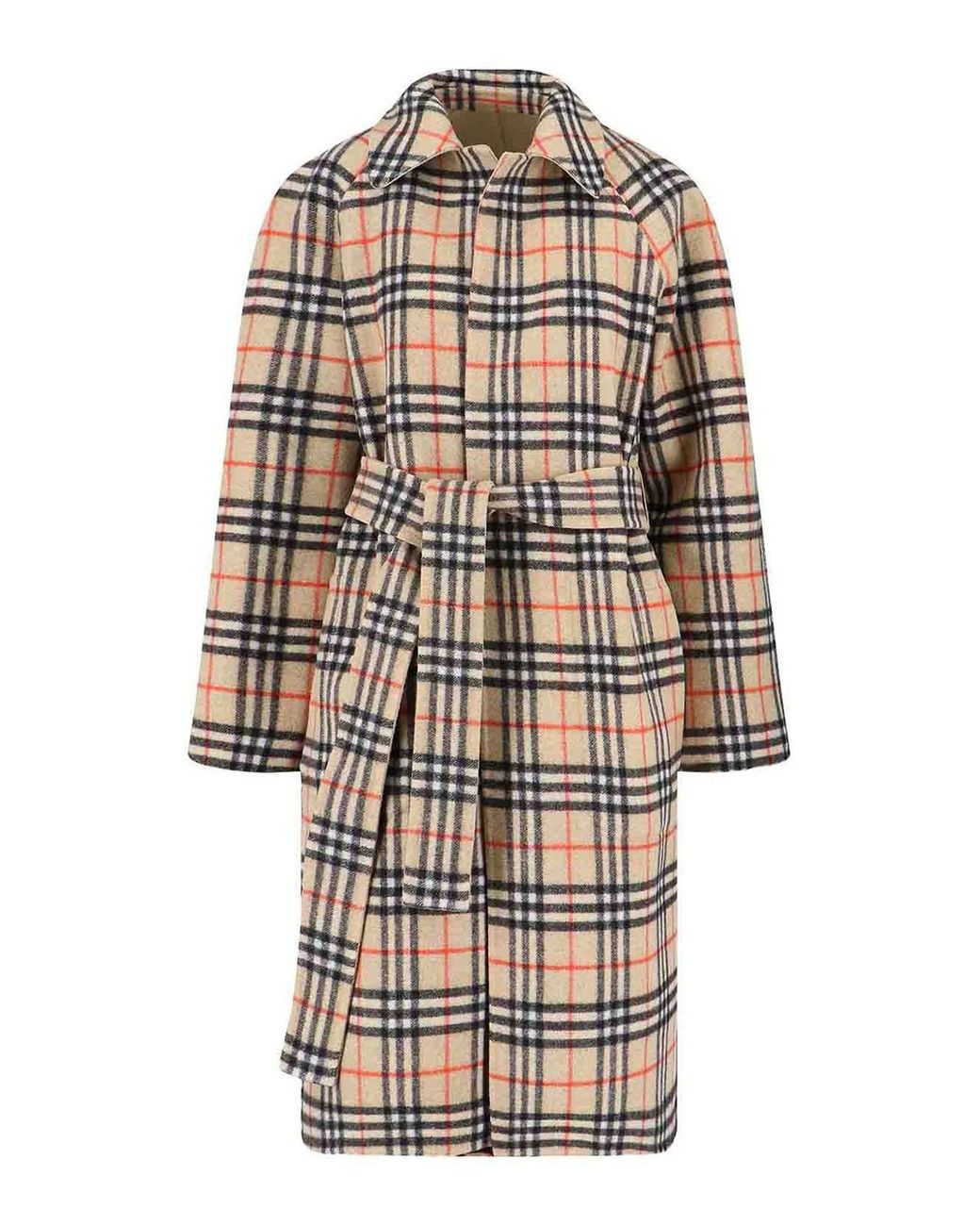 Abrigo Midi Burberry de color Natural