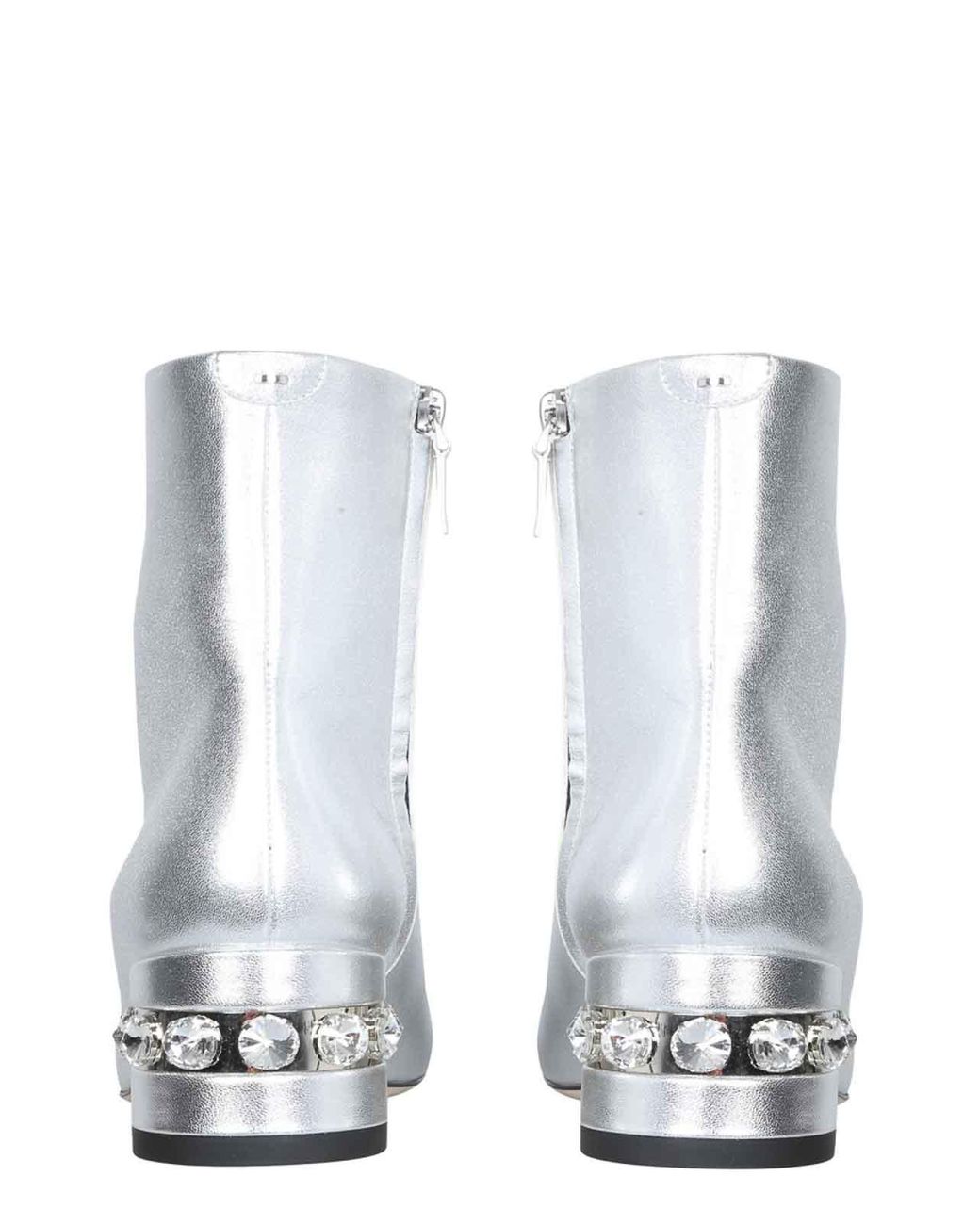 Nicholas Kirkwood White Crystal Boots