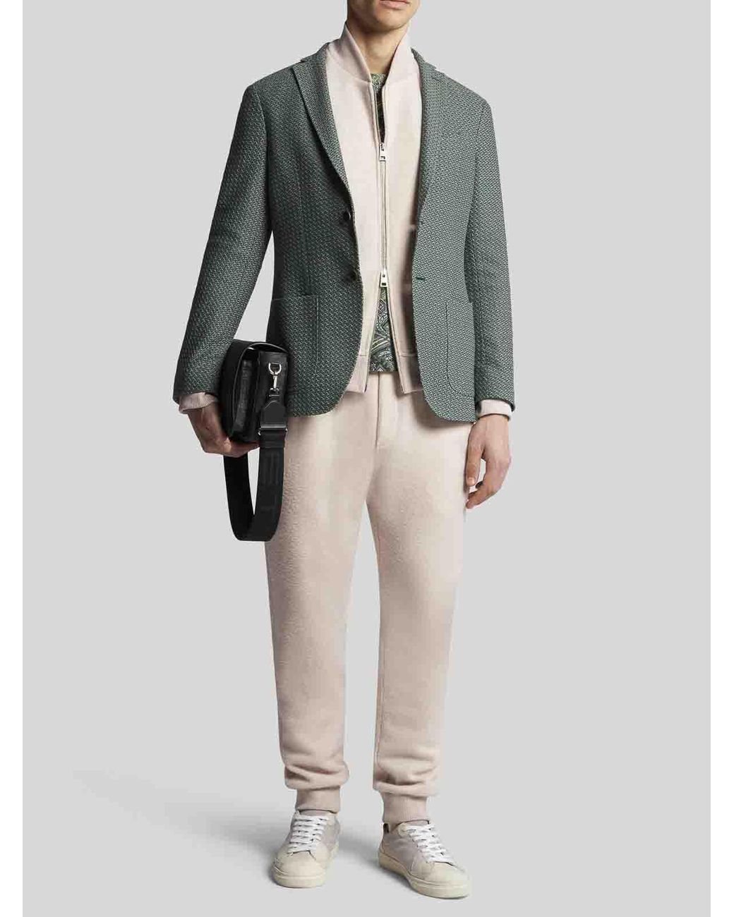 Etro Natural Wool Blend Jogging Trousers for men