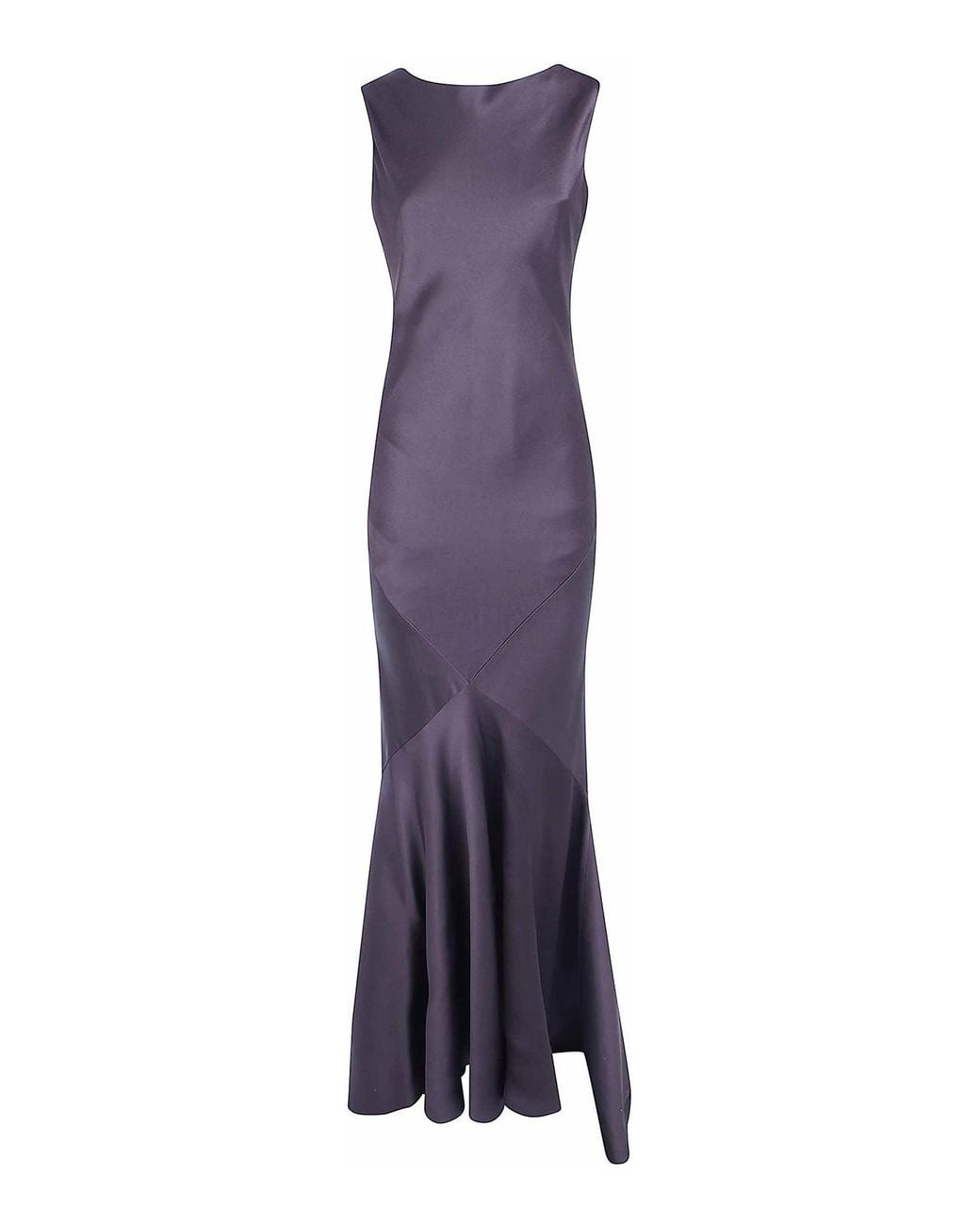Max Mara Purple Scoop-Back Maxi Dress