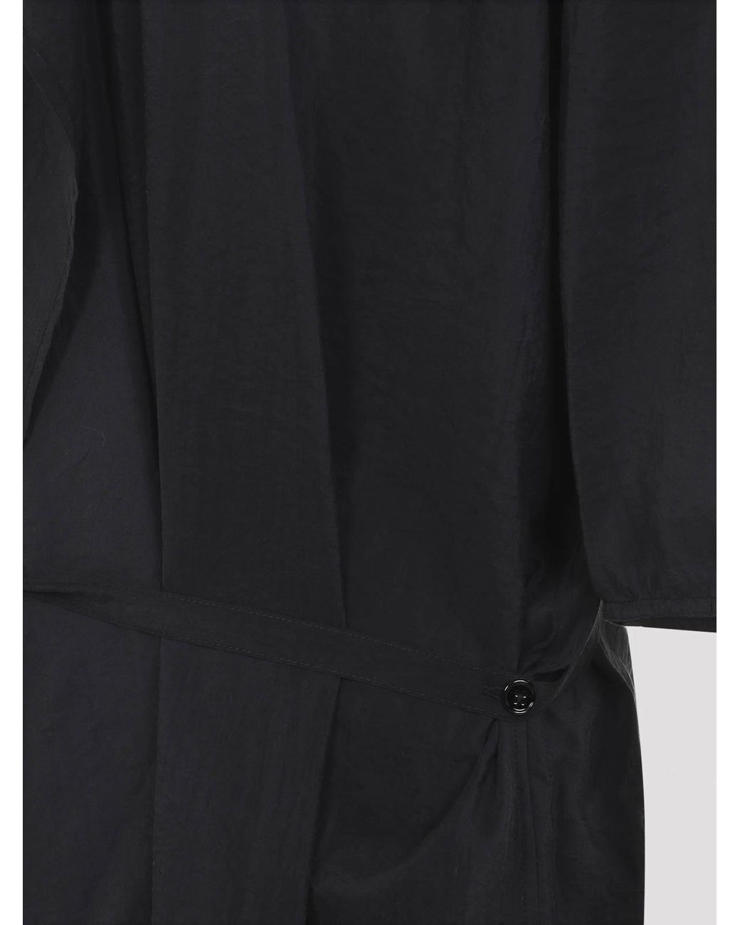 Lemaire Black Asymmetrical Midi Dress