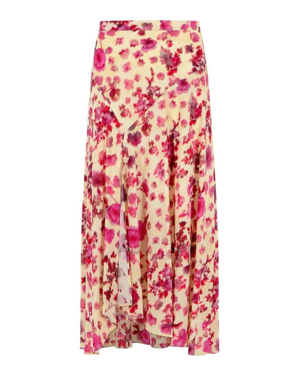 Isabel Marant Multicolor Sakura Silk Long Skirt