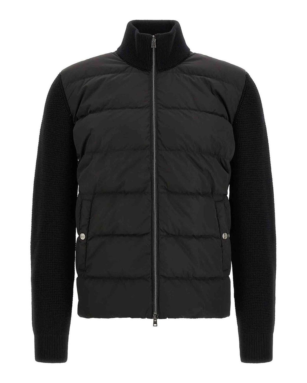 Cardigan Imbottito di Herno in Black da Uomo