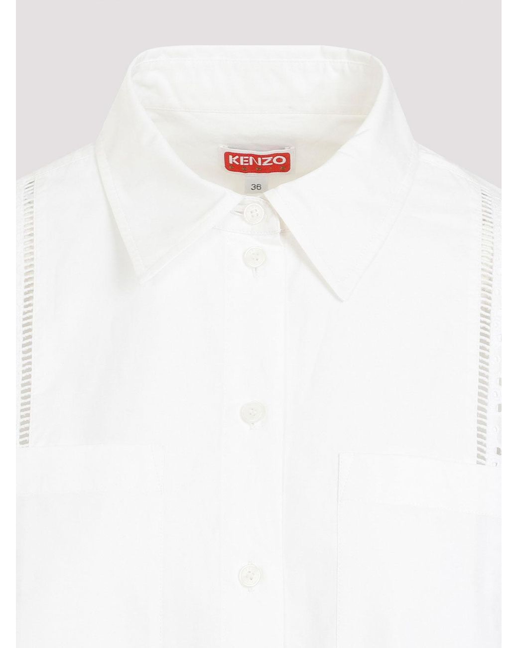 KENZO White Broderie Anglaise Shirt
