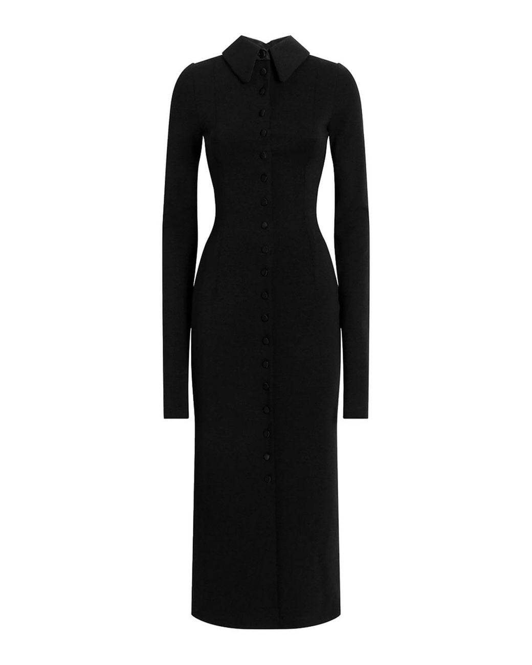 Dolce & Gabbana Black Wool Jersey Dress