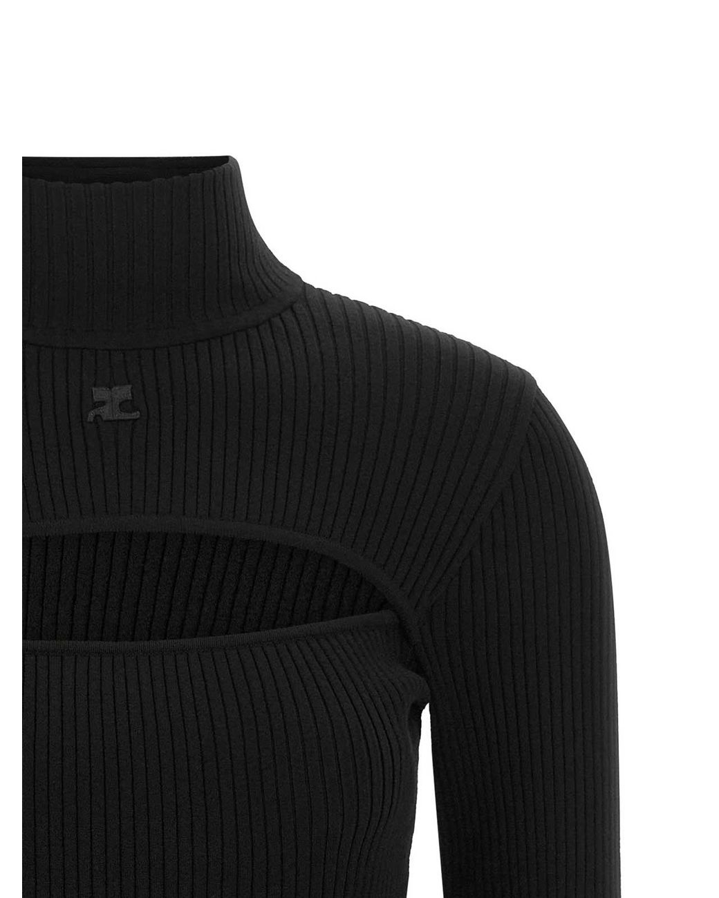 Courreges Black Cut-Out Sweater