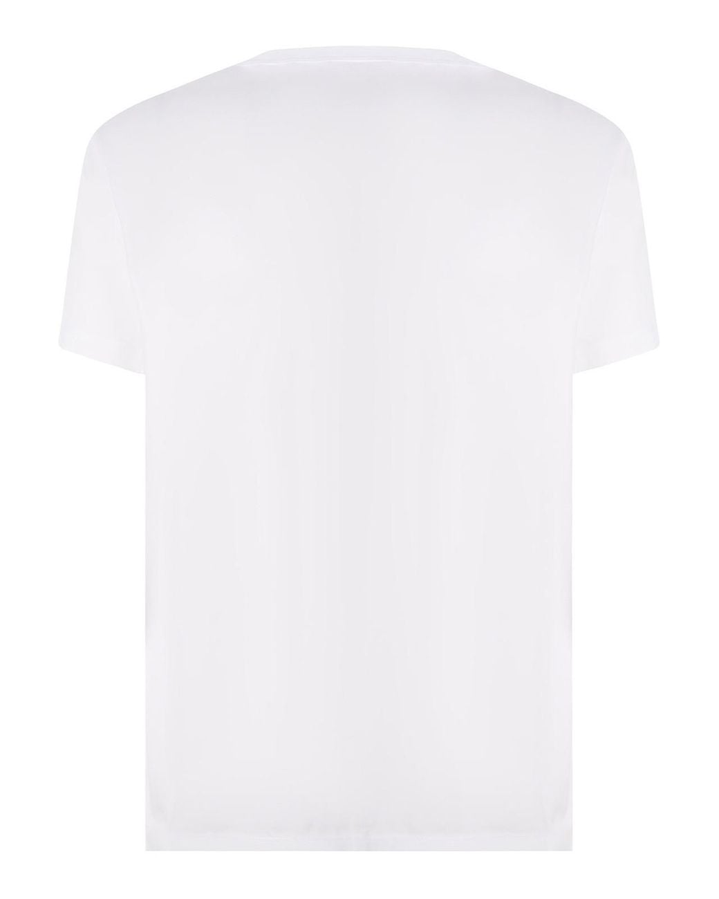 Maison Margiela White Logo Cotton T-Shirt for men