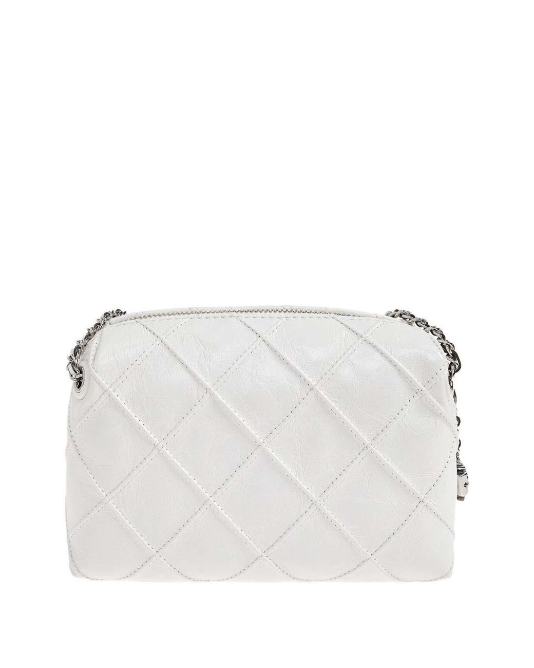 Tory Burch White Fleming Leather Crossbody Bag