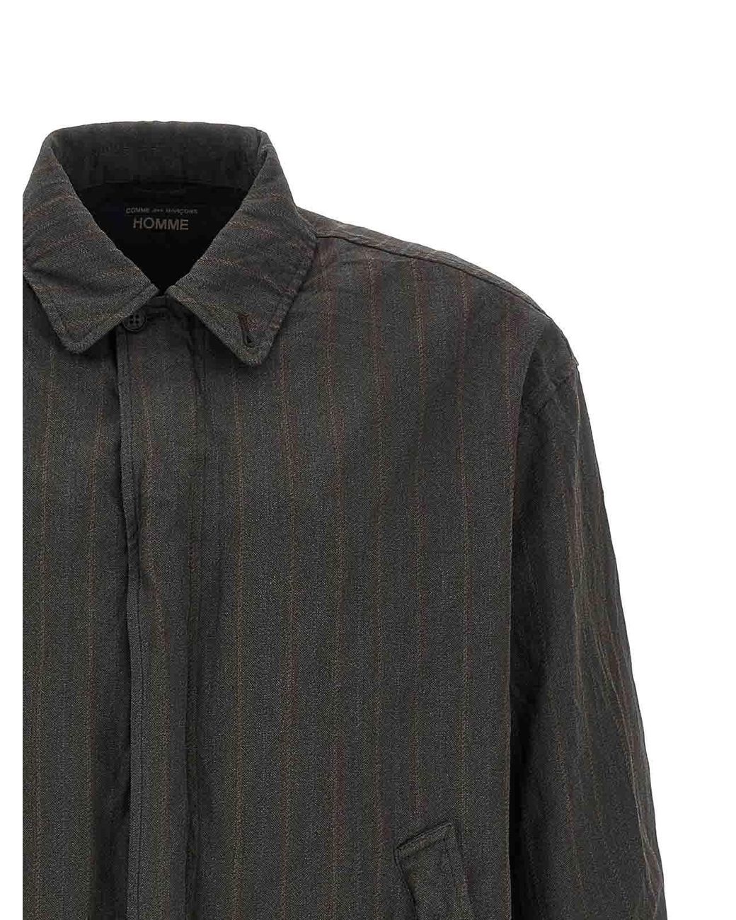 Comme Des Garcons Hommes Plus Black Pinstriped Jacket for men